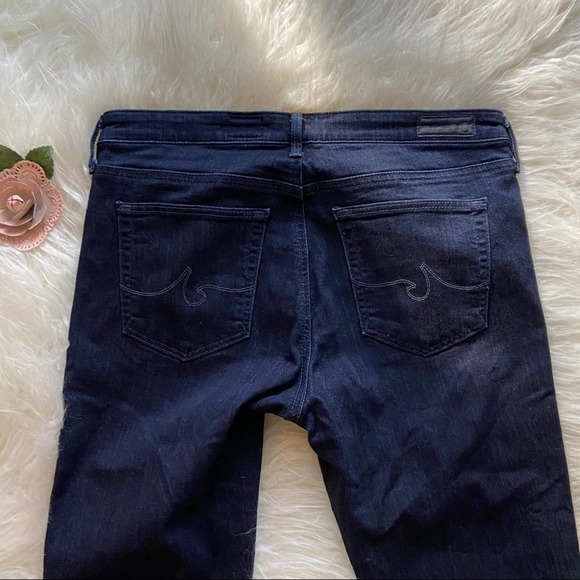 Ag Adriano Goldschmied the middi mid-rise jeans dark wash size 29 - Picture 4 of 7